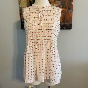 🆕ROSE & OLIVE Women’s Star Smocked Y Neck Tank Top ~ Size Medium